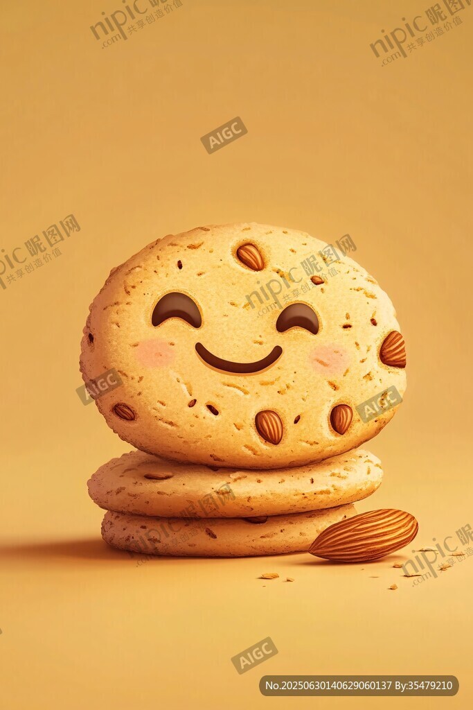 笑臉堅果餅干堆疊