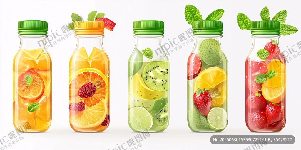 繽紛水果瓶裝果汁飲品