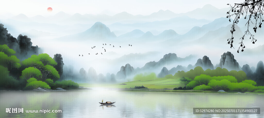 水墨畫背景 
