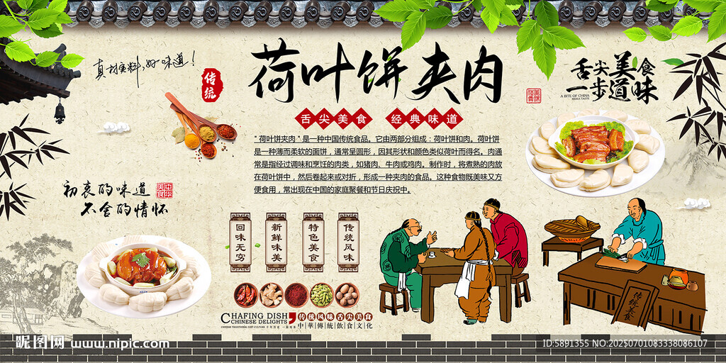 荷葉餅夾肉