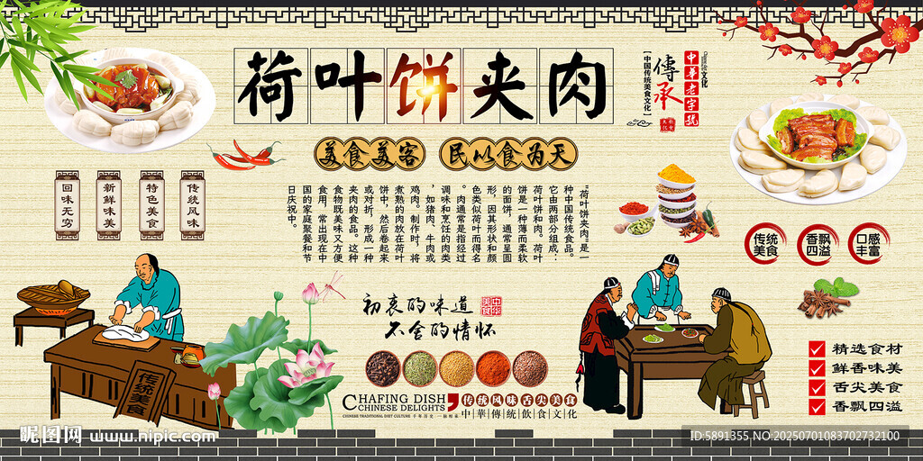 荷葉餅夾肉