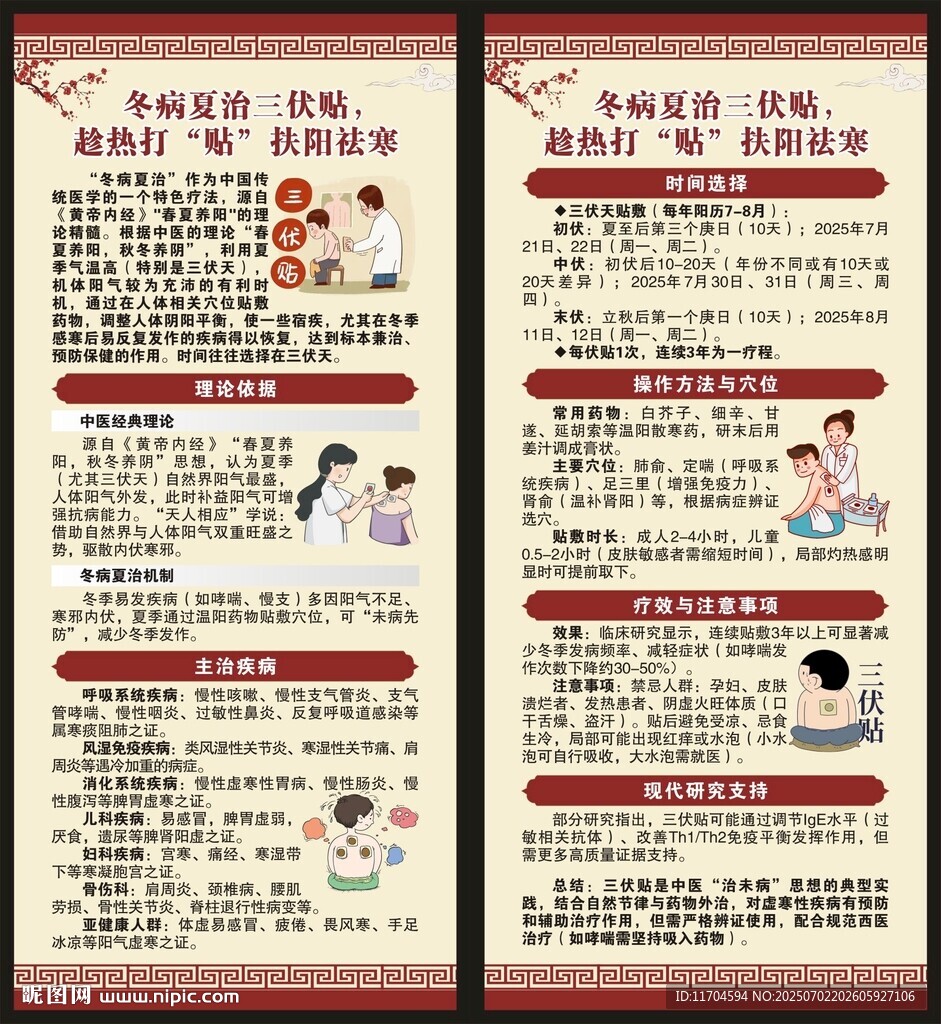 冬病夏治三伏貼展架