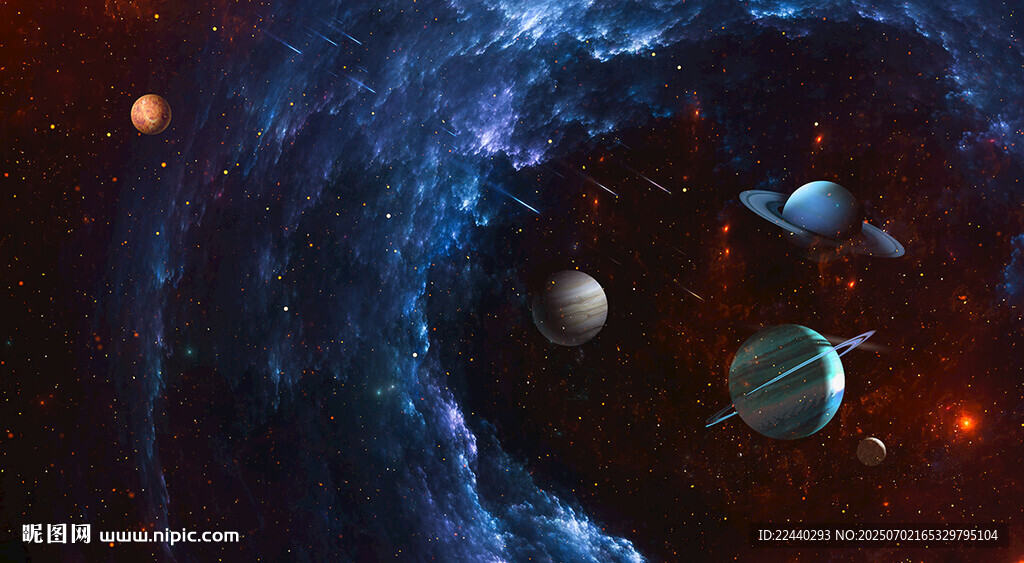 夢幻宇宙螺旋星云外太空星球背景