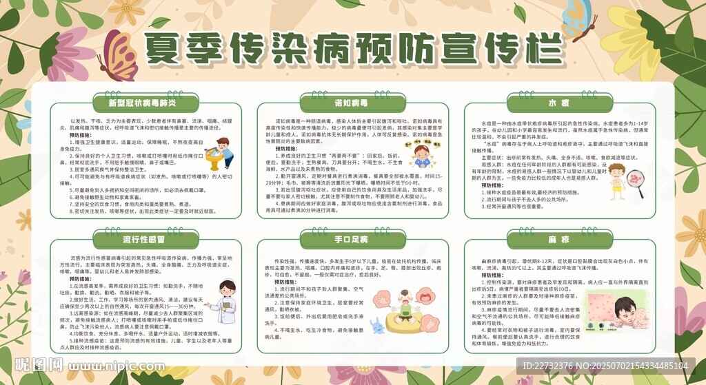 夏季傳染病預(yù)防宣傳欄