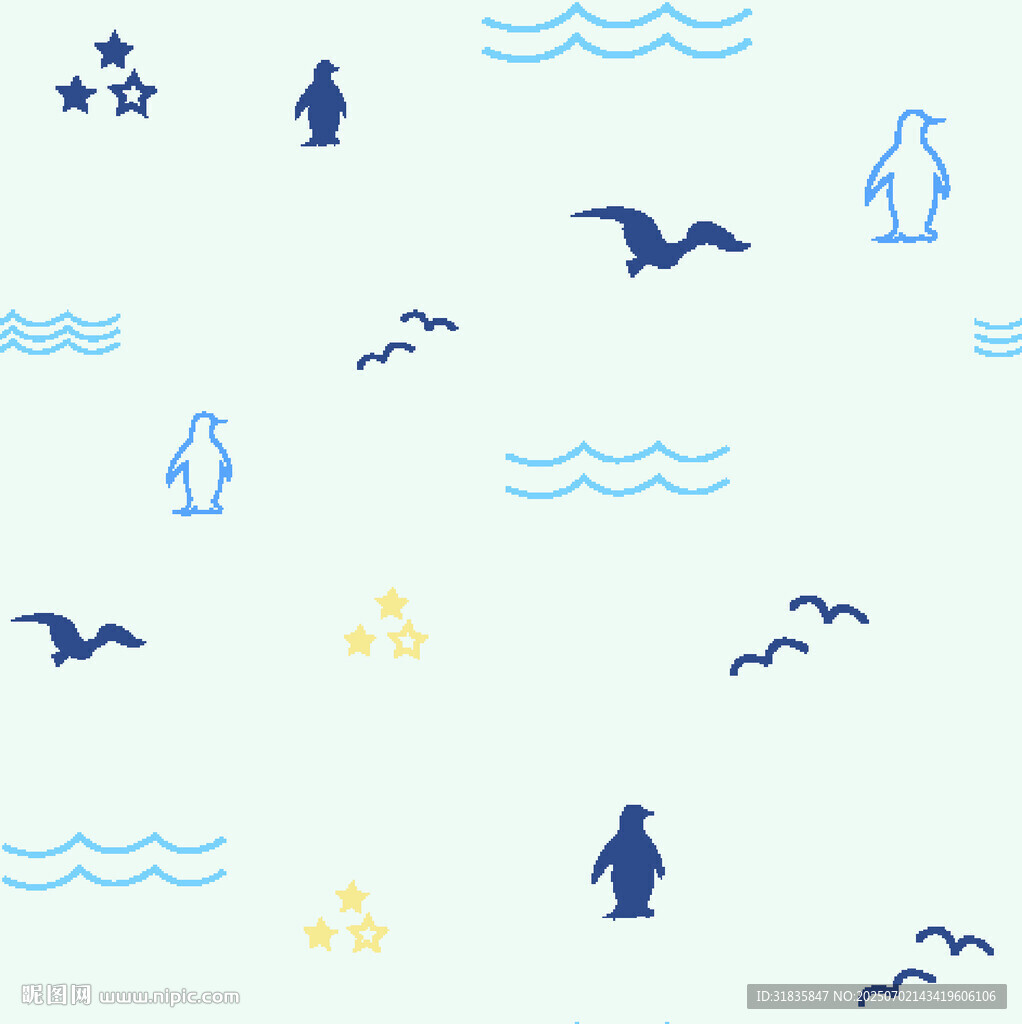 海洋動物圖案背景
