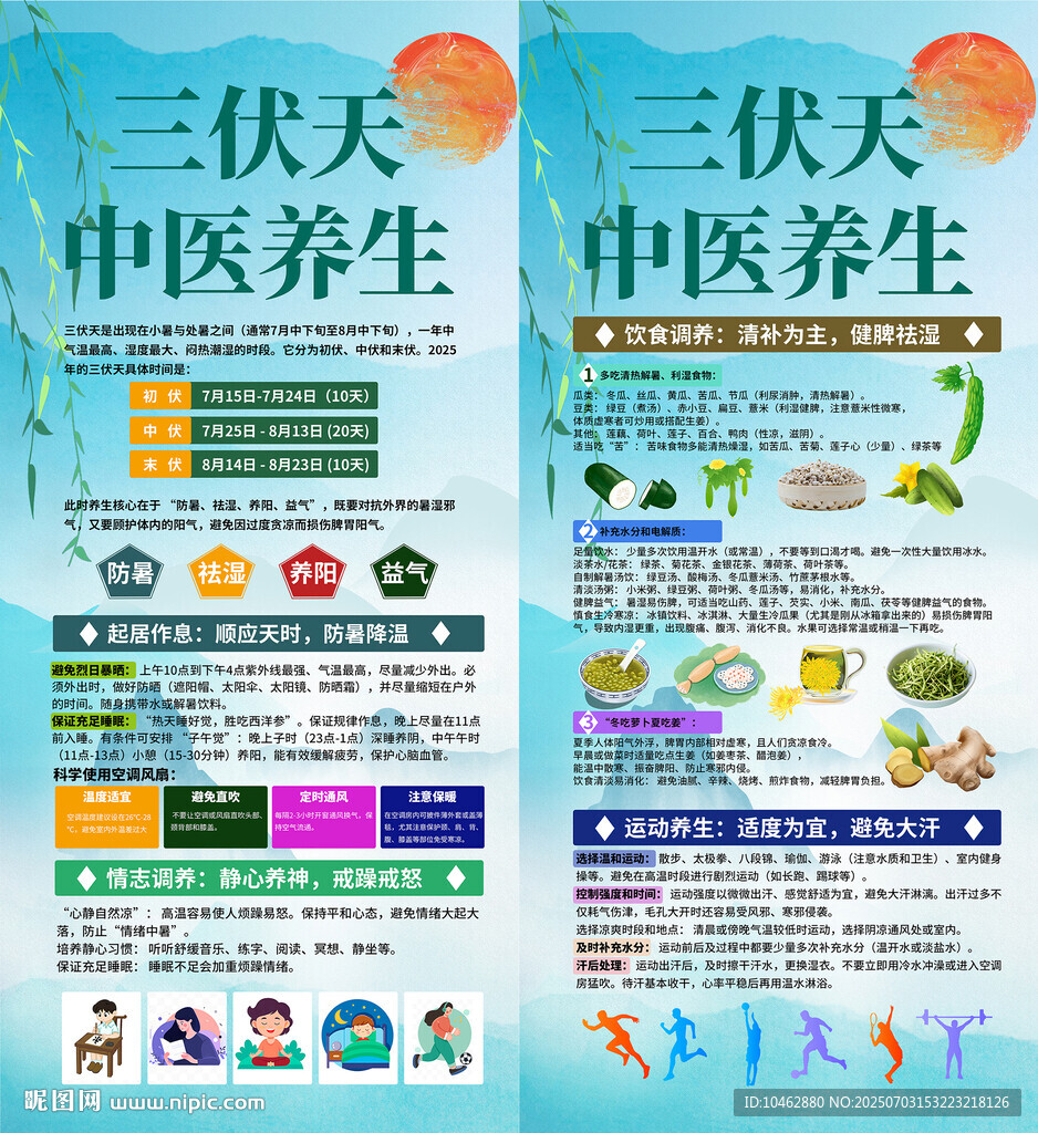 三伏天中醫(yī)養(yǎng)生宣傳海報