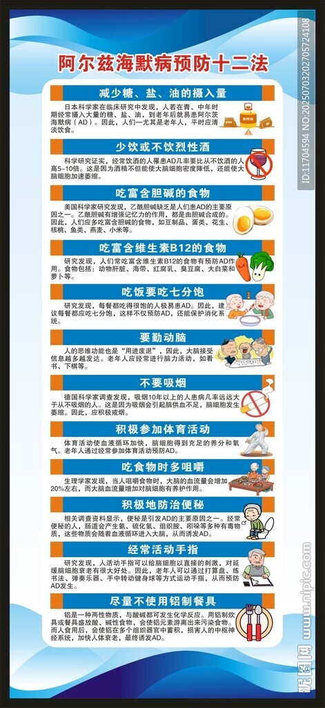 預(yù)防阿爾茨海默病知識展架