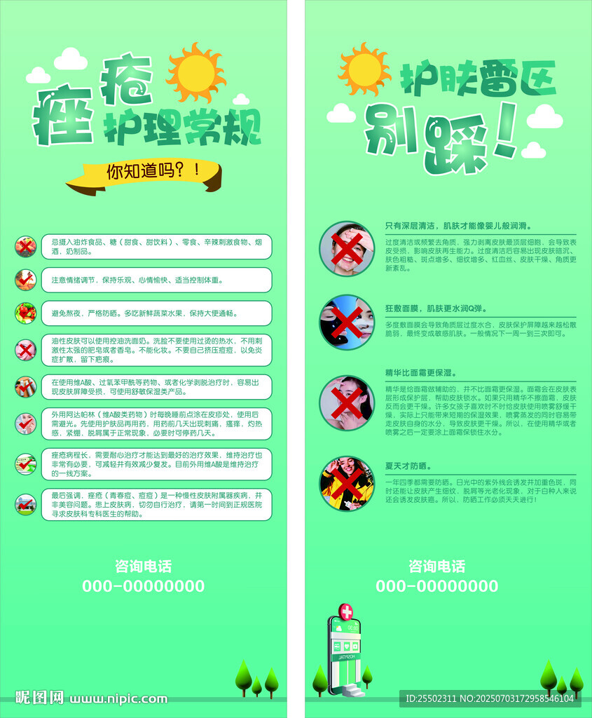 痤瘡護膚海報
