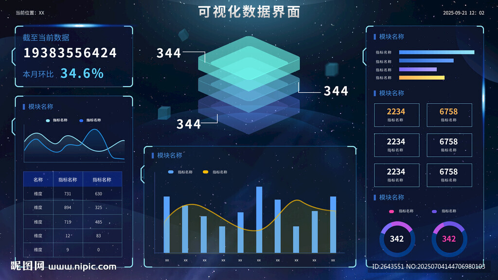 科技感數(shù)據(jù)可視化界面