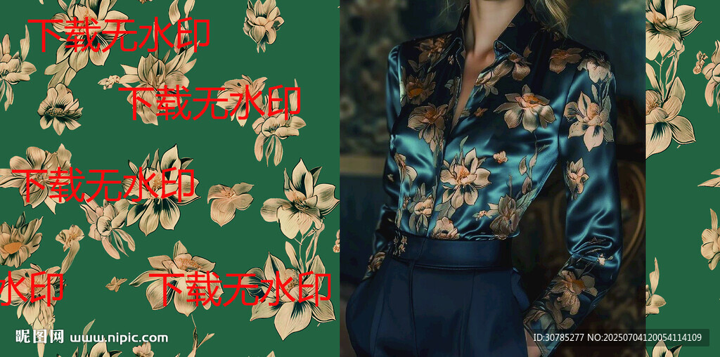 水彩花 金色花