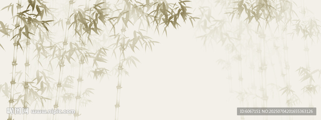 新中式水墨國(guó)畫(huà)竹子背景墻