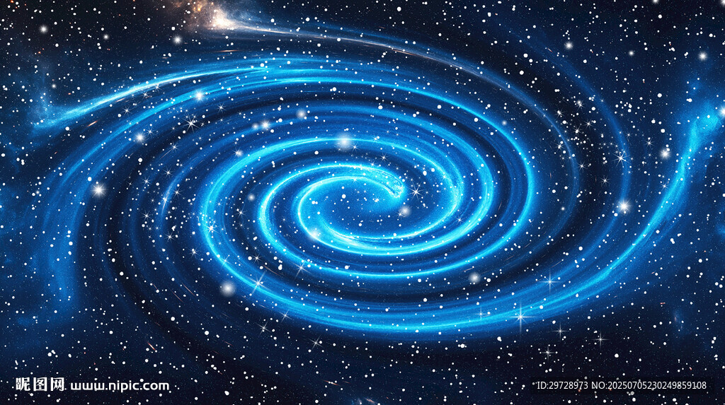 藍(lán)色夢(mèng)幻宇宙旋渦星空星系