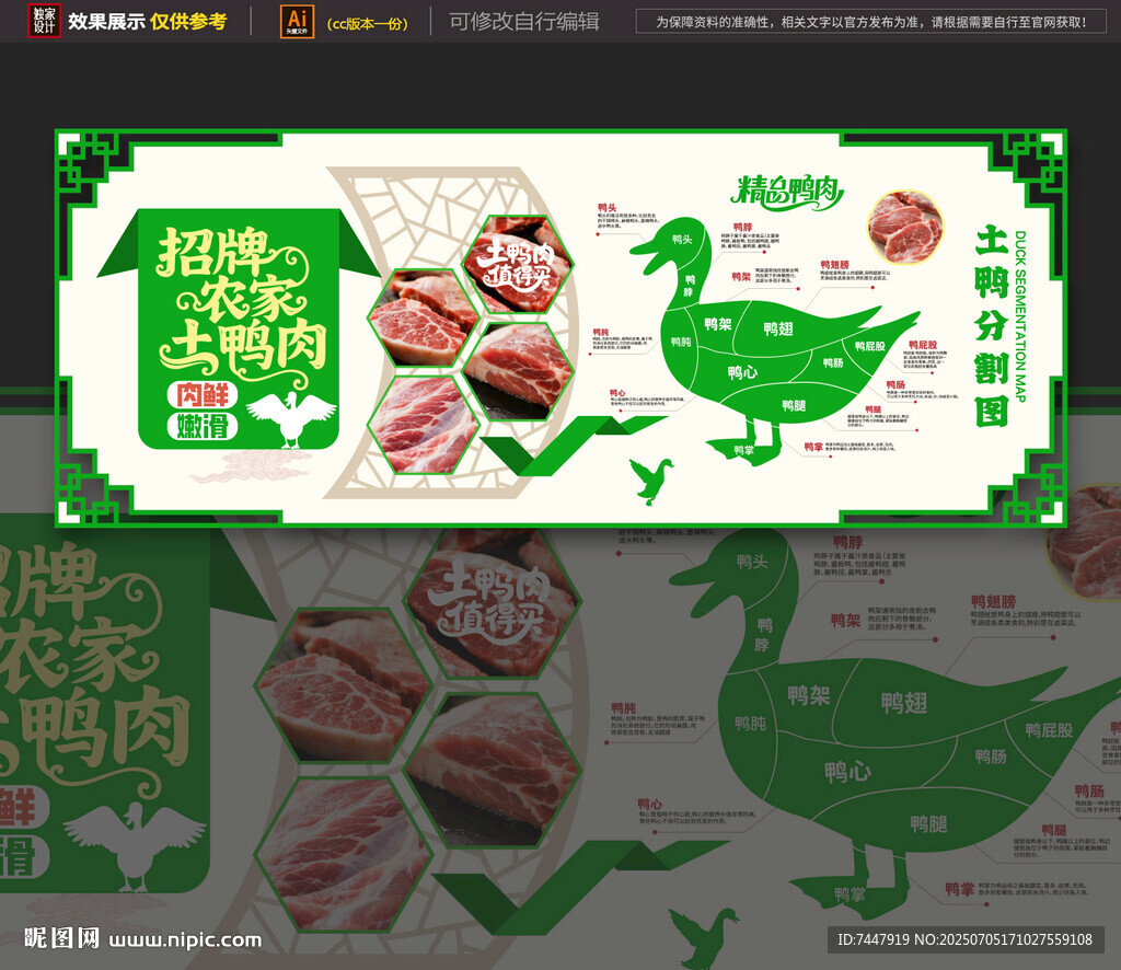 鴨肉海報(bào) 分割圖 