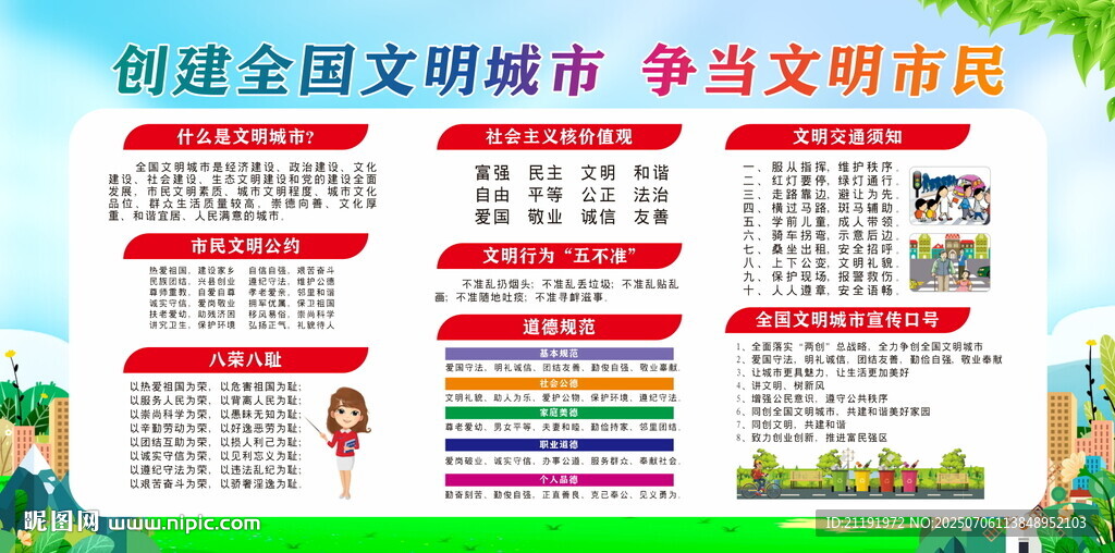 文明城市宣傳欄
