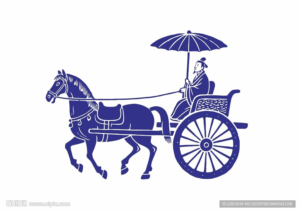 矢量古典馬車圖案