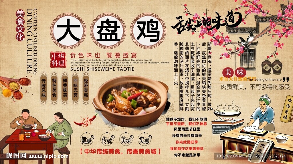 大盤(pán)雞背景墻