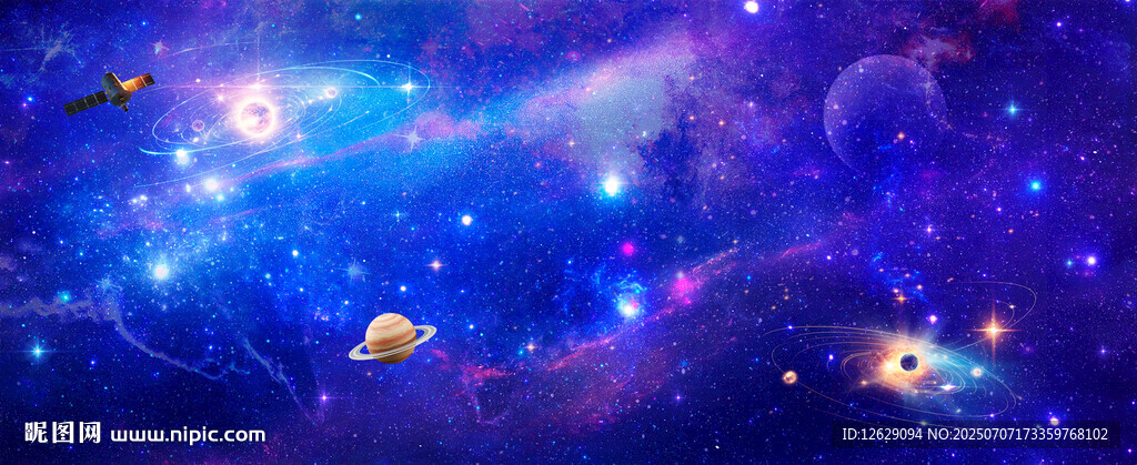 藍(lán)色星空圖 璀璨星空