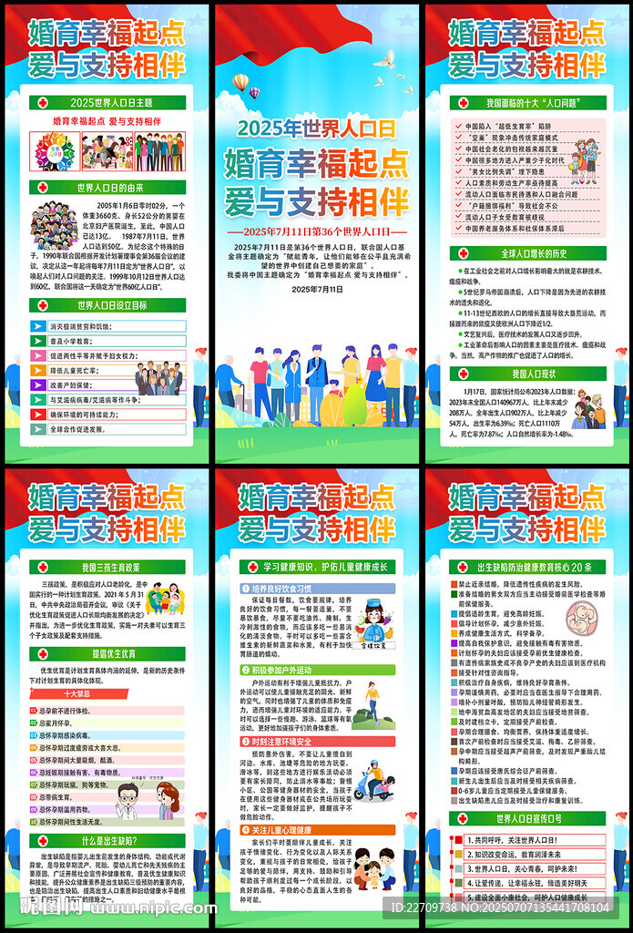2025年世界人口日展架