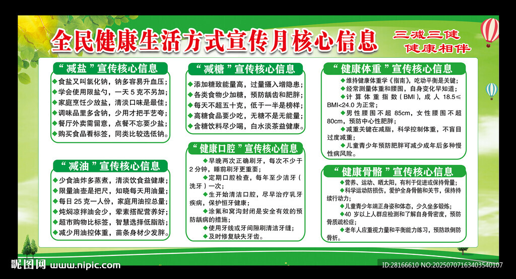 三減三健知識宣傳欄