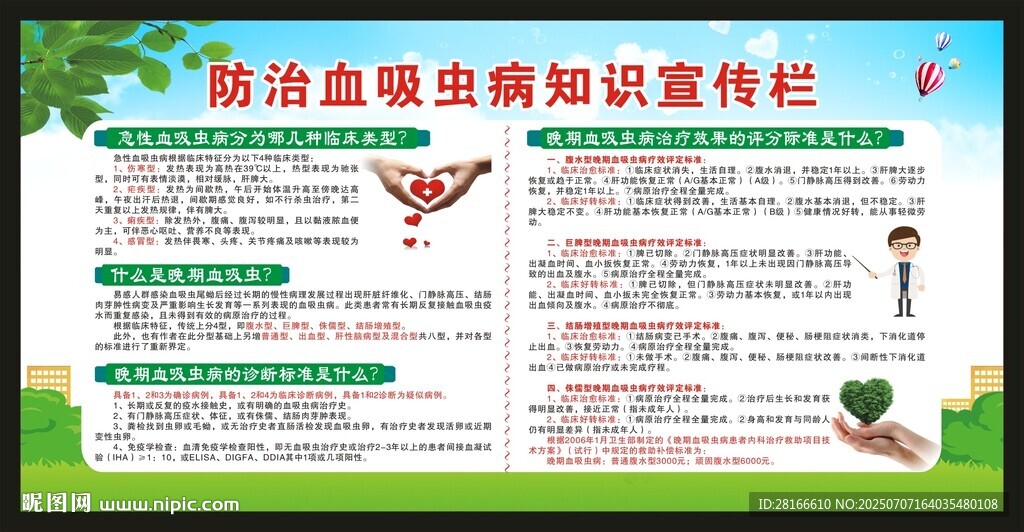 血吸蟲病防治知識宣傳欄