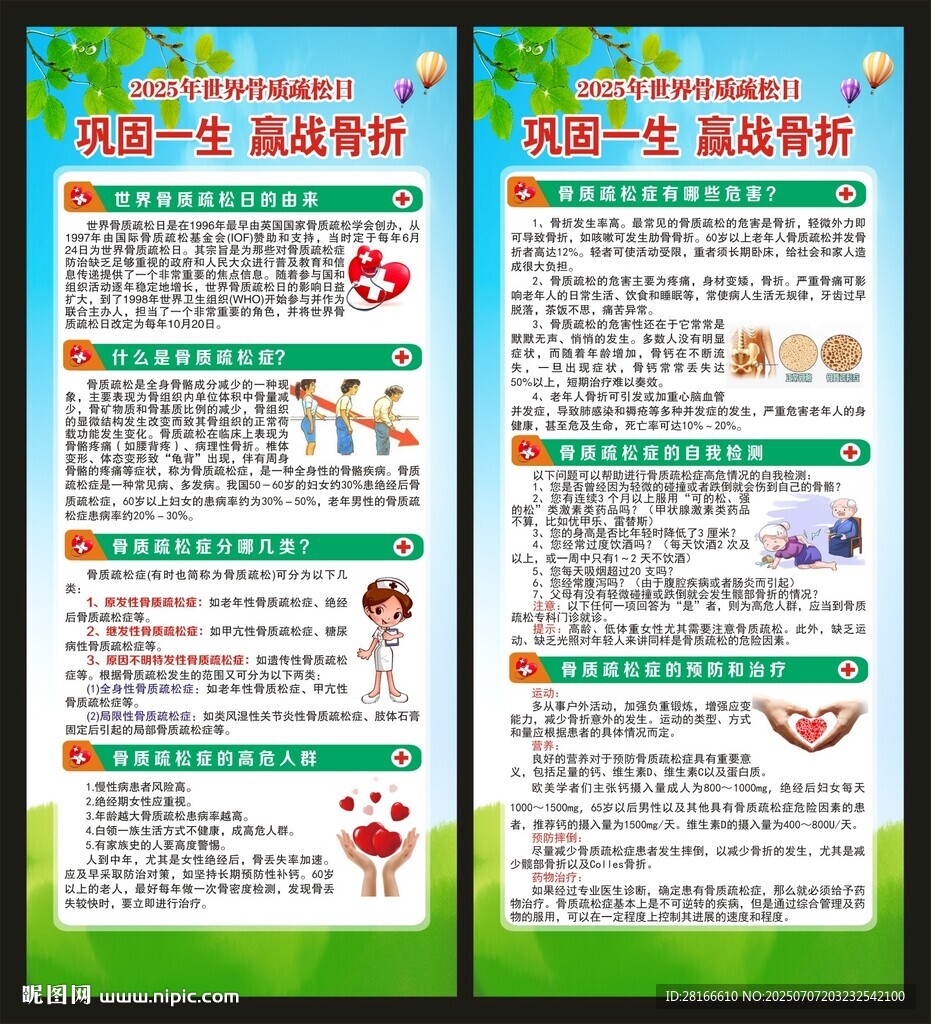 骨質(zhì)疏松健康教育展架
