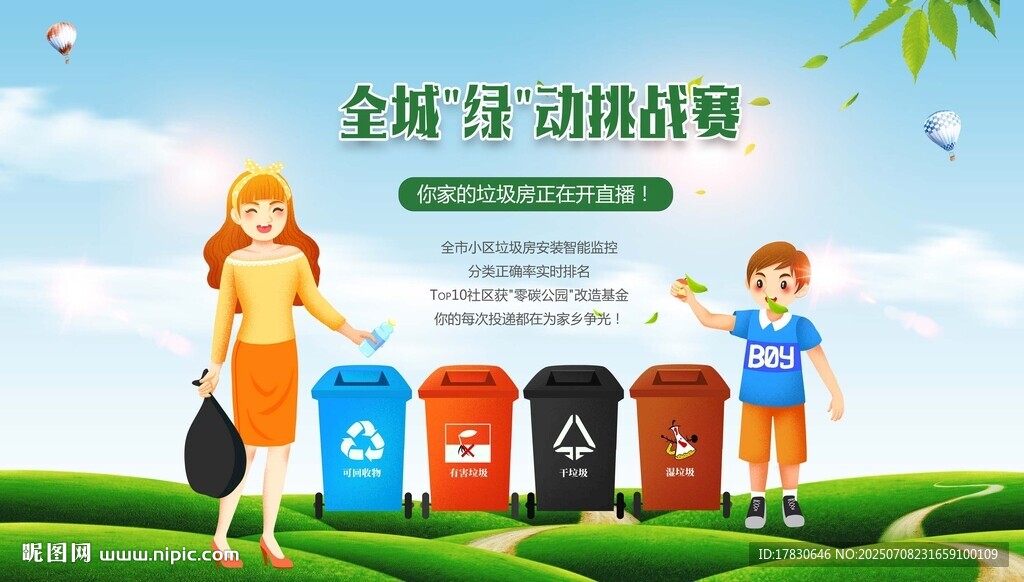 全球垃圾分類活動場景