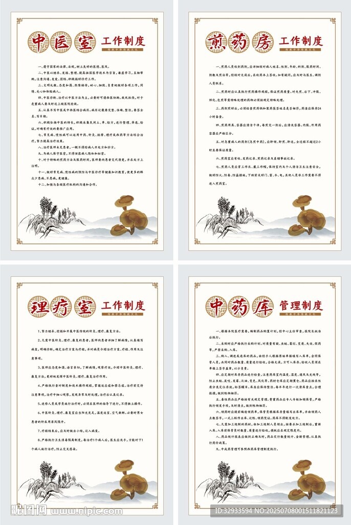 中醫(yī)制度展板四件套