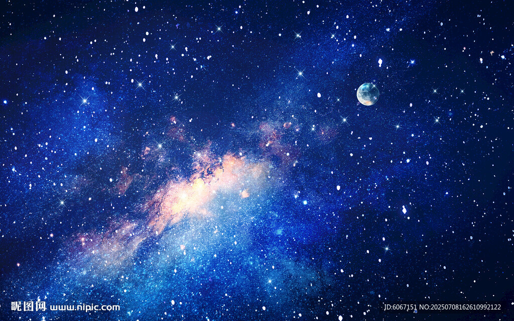 藍色星空背景圖