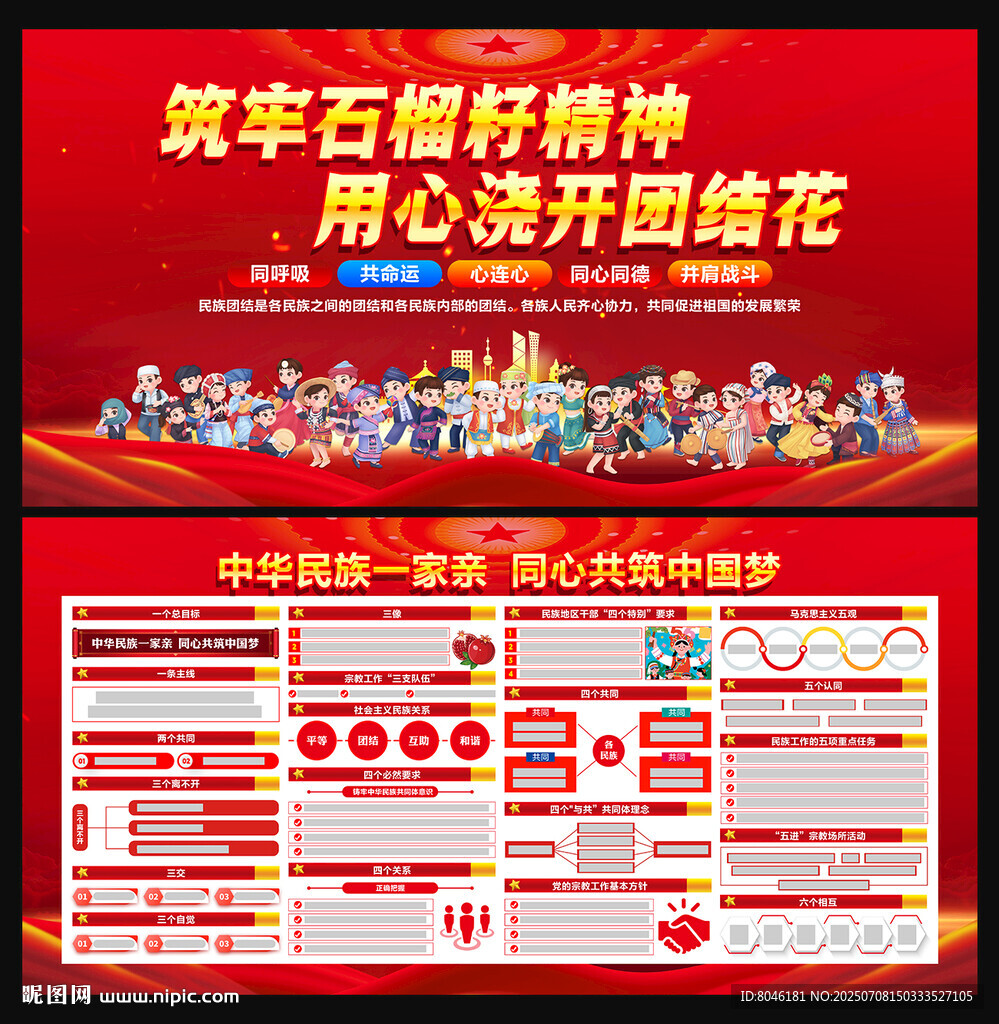 民族團(tuán)結(jié)展板宣傳欄