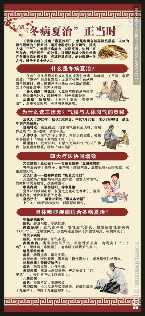 冬病夏治三伏天展架