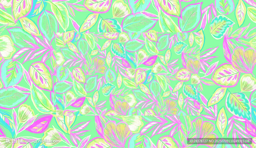 夢幻多彩抽象花紋圖案