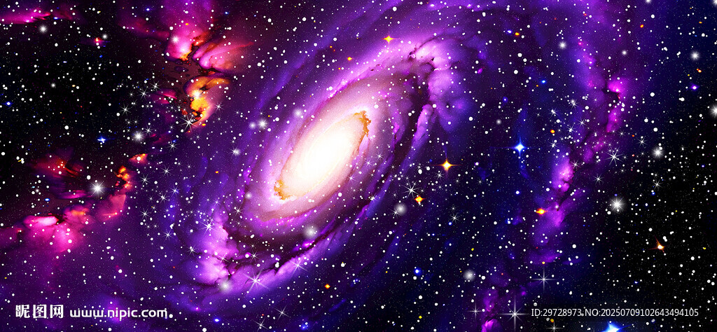 璀璨紫色宇宙星空背景