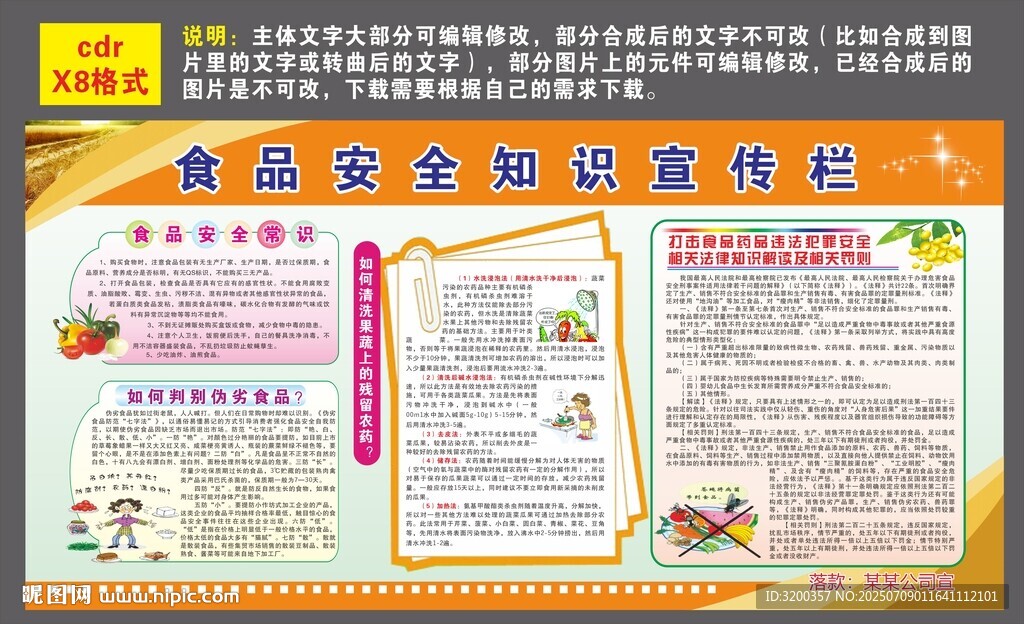 食品安全知識宣傳欄