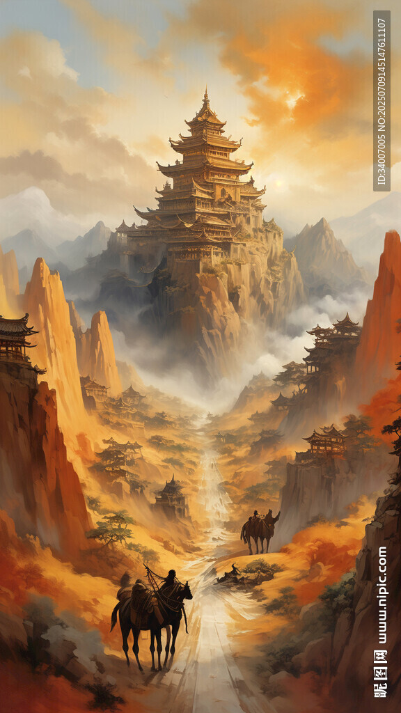 沙漠中的古老神秘寶塔