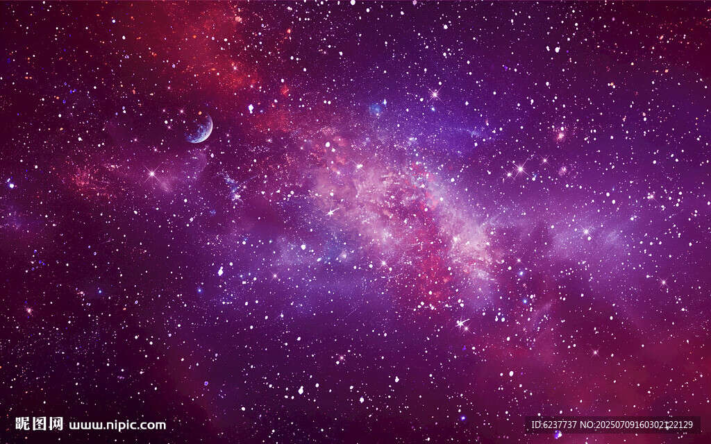 紫色宇宙星空背景圖