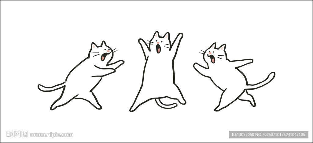 三只貓咪的可愛動態(tài)圖