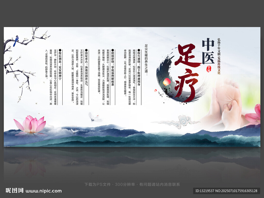 足療養(yǎng)生展板