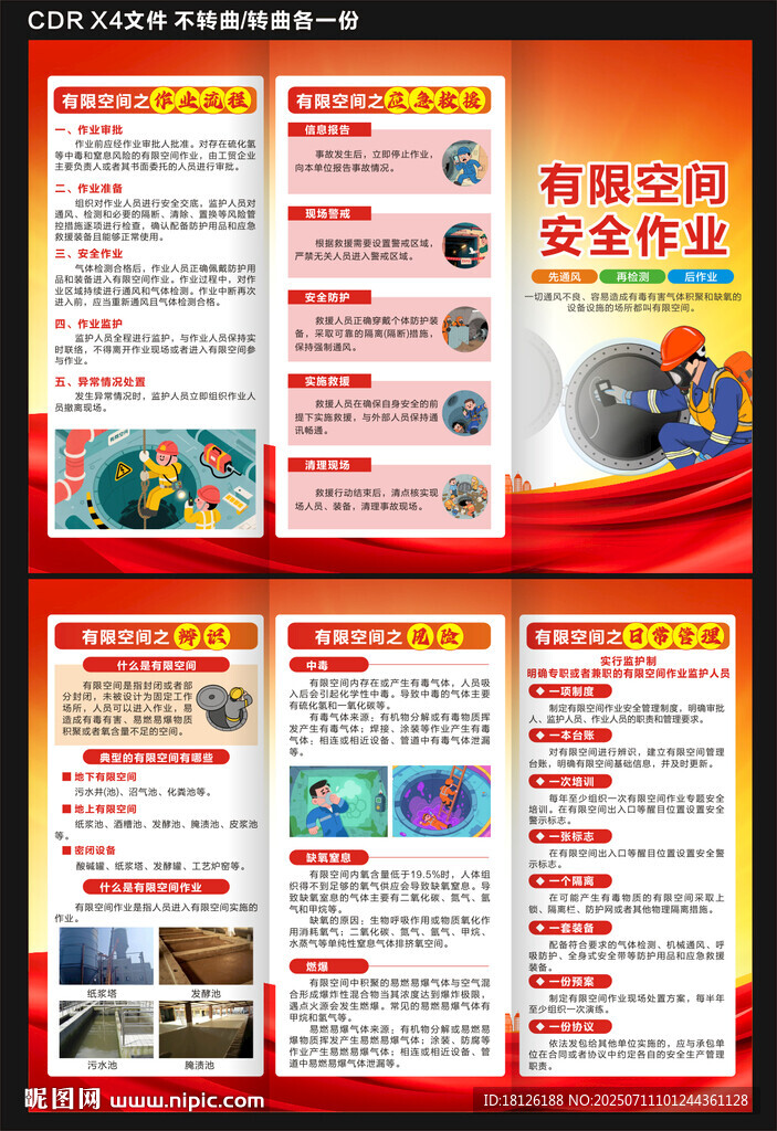 有限空間三折頁