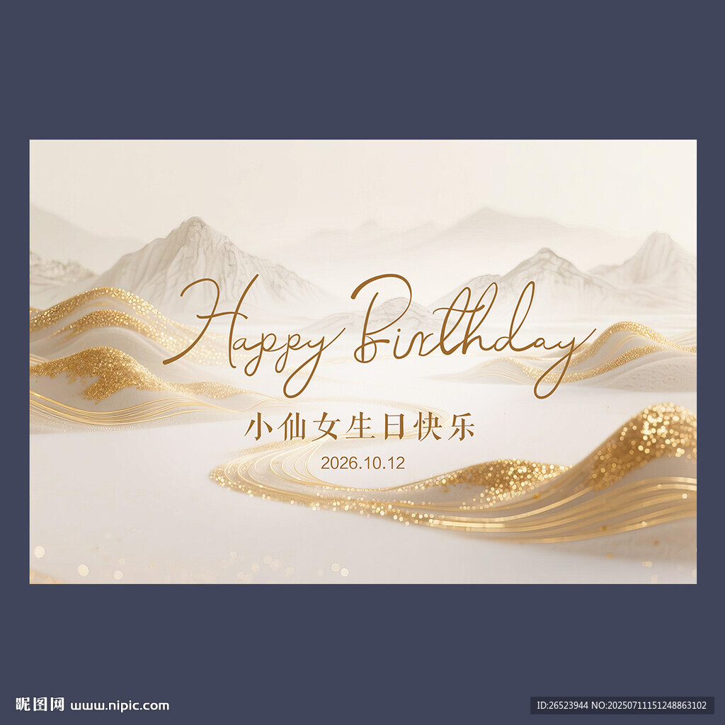 香檳色生日背景