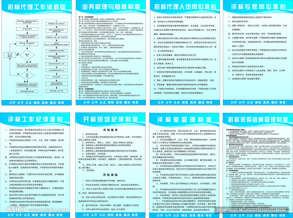 招標(biāo)代理咨詢公司制度流程