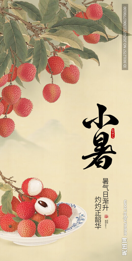 小暑時節(jié)的紅荔枝鮮果