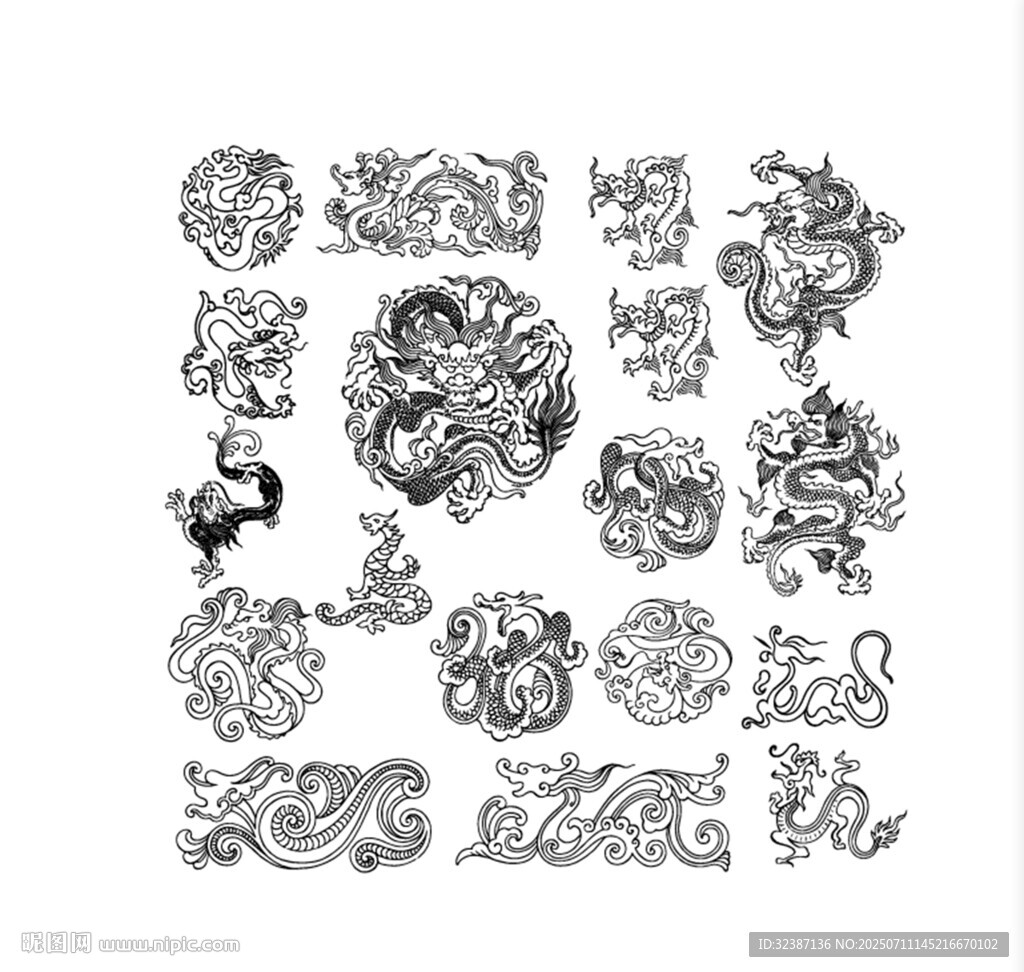 中式傳統(tǒng)花紋圖案集合