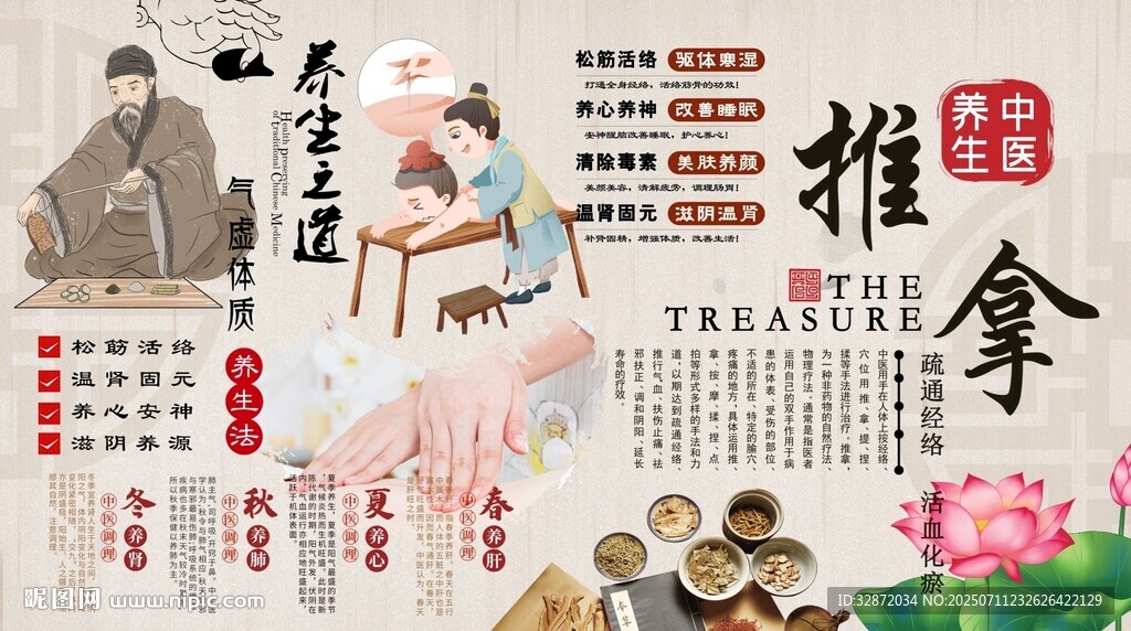 推拿養(yǎng)生背景墻