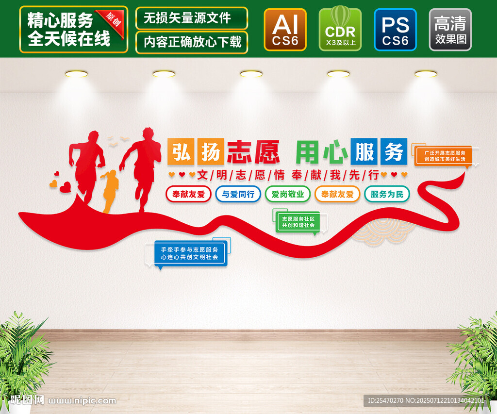 志愿者服務站文化墻