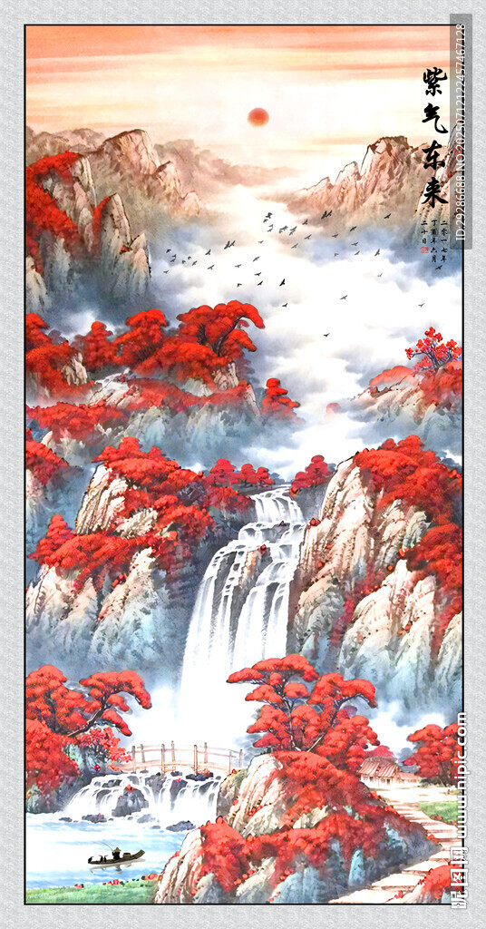 紫氣東來玄關(guān)畫