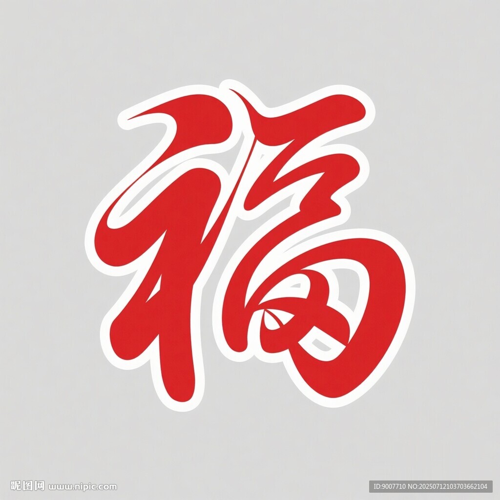 紅色福字書法藝術(shù)