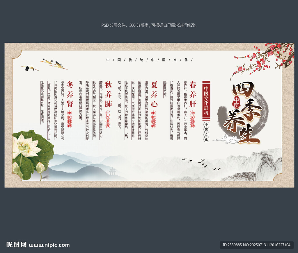 四季養(yǎng)生展板