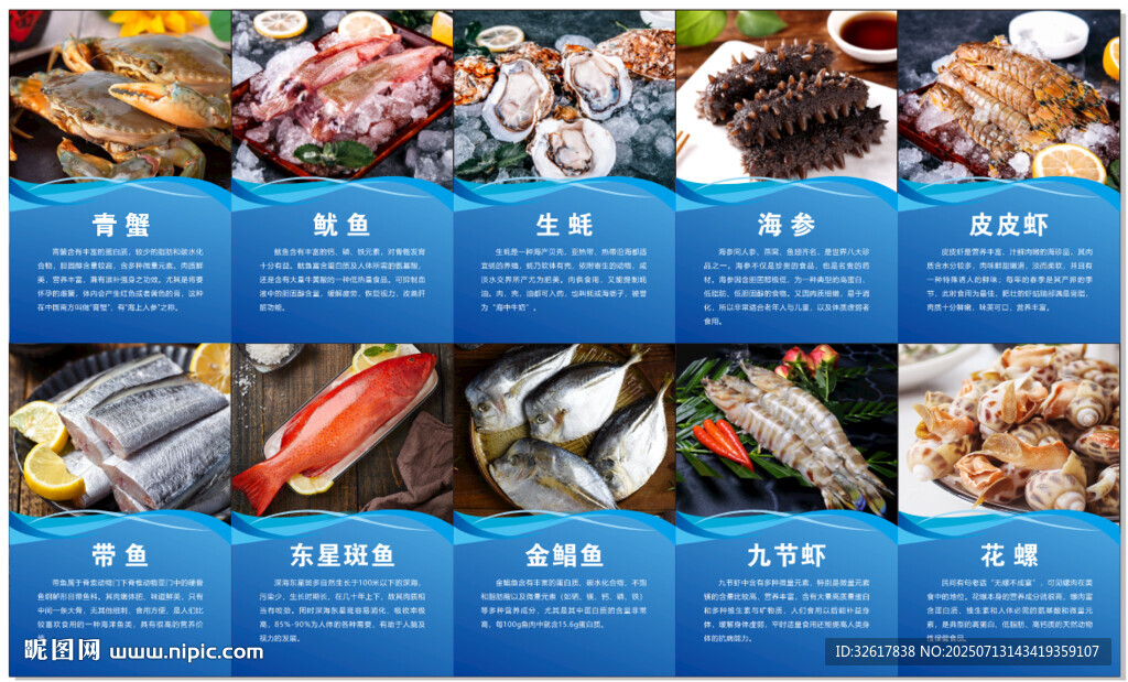 多樣海鮮美食展示
