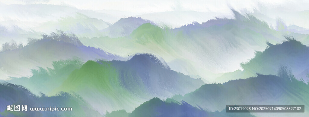 水墨風(fēng)格山巒美景