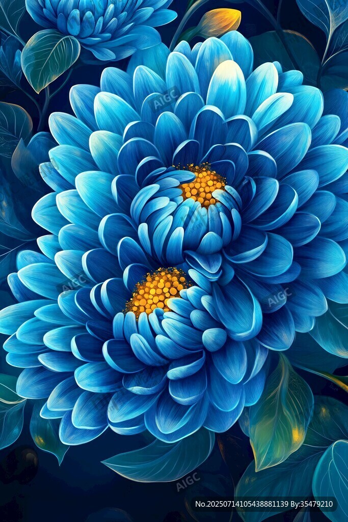 夢幻藍菊綻放